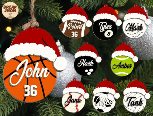 Download Personalized Sports Christmas Ornament - Personalized Collection
