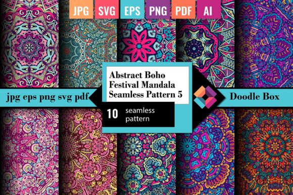 Download Abstract Boho Festival Mandala Pattern 5 - Boho Collection