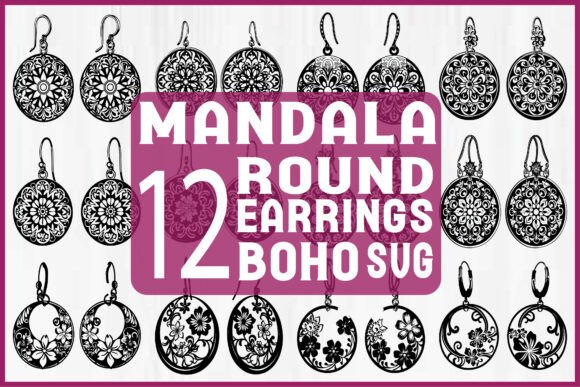 Download Boho Mandala Earrings SVG Bundle - Boho Collection