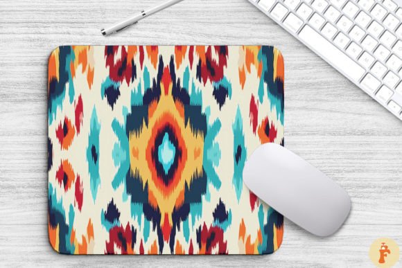 Download Ethnic Pattern Boho Ikat Mouse Pad - Boho Collection