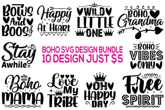Download Boho Svg Design Bundle - Boho Collection